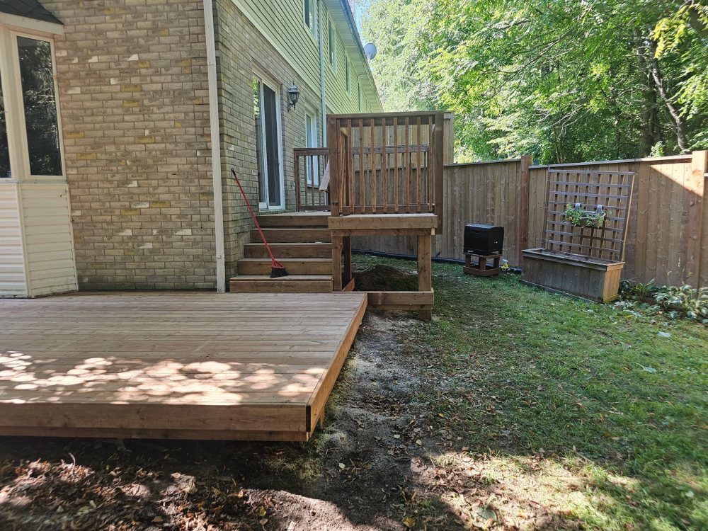 Ground-Level Cedar Deck — after
