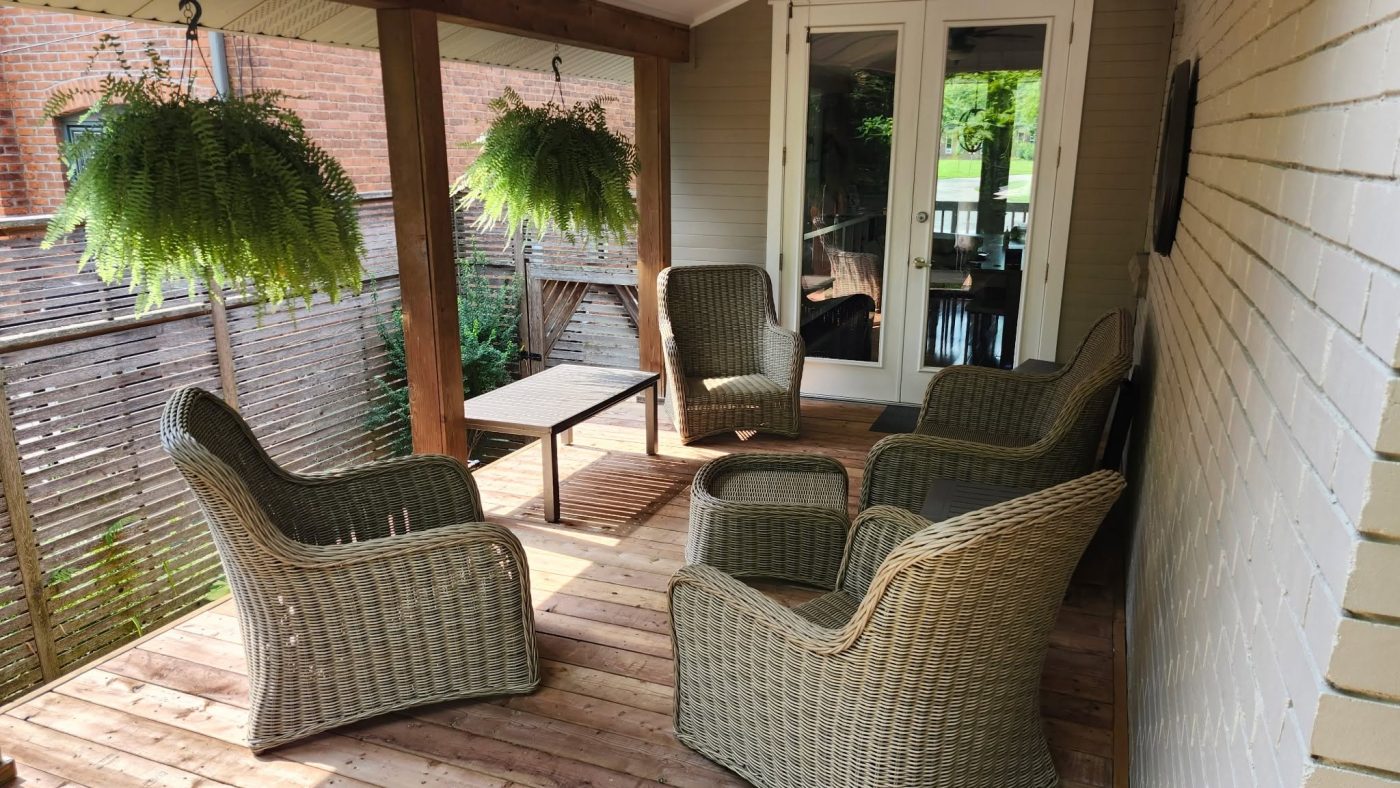 Covered porch retreat