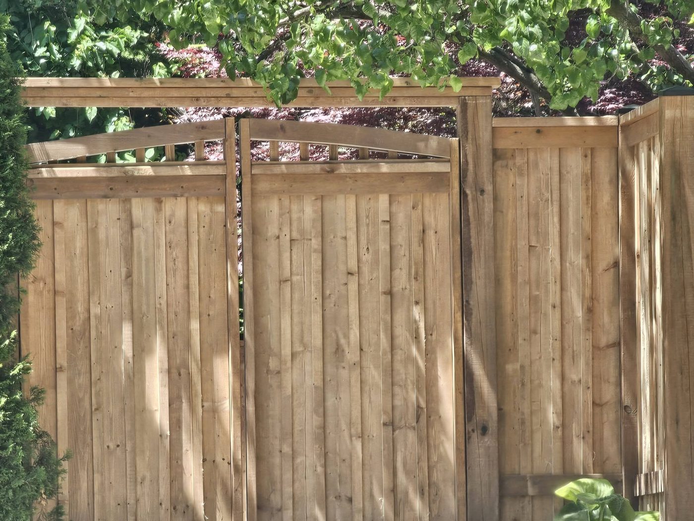 Framed cedar gate