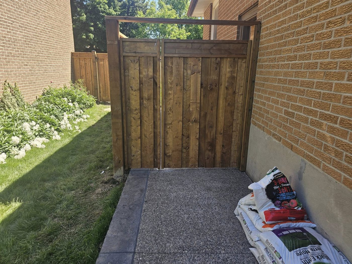 Cedar side-yard gate