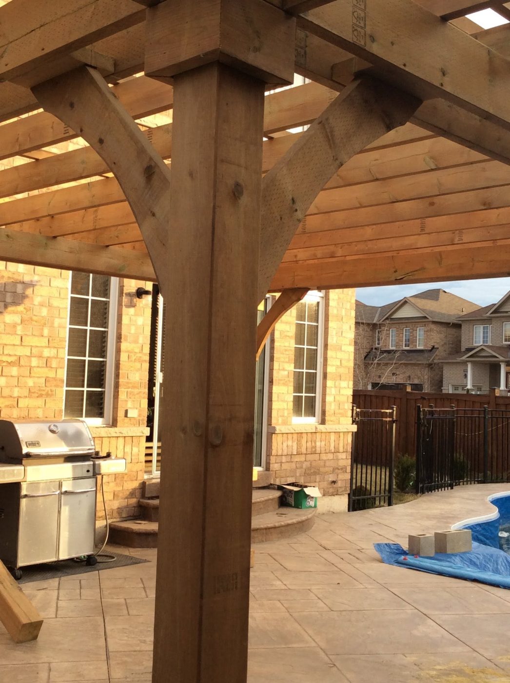 Timber-frame backyard pavilion