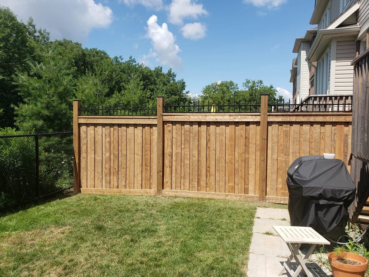 Cedar privacy fence